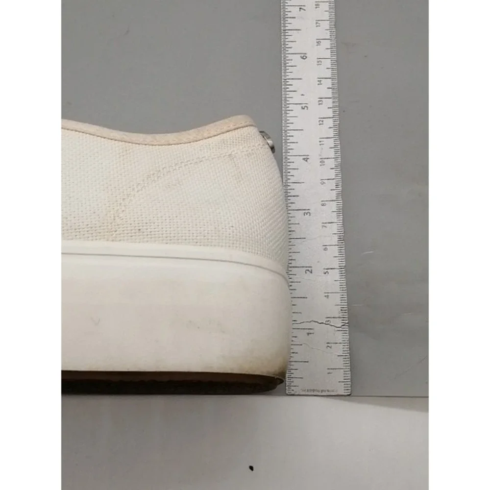 Steve Madden Sneaker Womens Elore White 8.5 Platform Walking Shoes Comfort